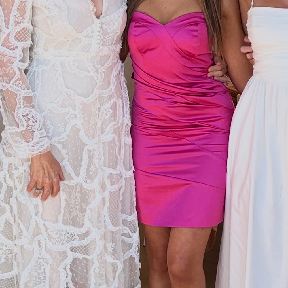 Love Moschino Vibrant Fuchsia Strapless Dress